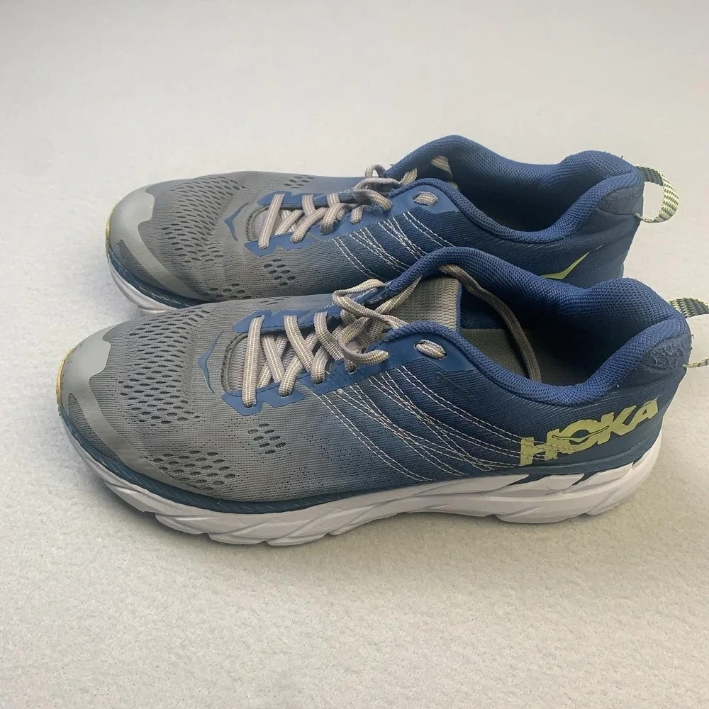 Hoka One One Clifton 6 Shoes Womens Size 9.5 Blue Running Sneakers 1102873